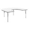 Flash Furniture Wren 66 in x 60 in Horseshoe Adjustable Height Activity Table, Thermal Laminate Top, Short Legs, White XU-A6066-HRSE-WHT-T-P-GG - alternate 1