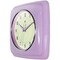 Infinity Instruments Square Retro Wall Clock, Lavender, 9.25 in 13228PU-4103 - alternate 6