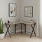 Homeroots 55" Taupe and Black L Shape Computer Desk 376542 - alternate 9
