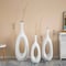 Uniquewise Set of 3 Frosted White Fiberglass Tall Floor Vase - Decorative Vase for Modern Home Decor QI004677.3 - alternate 7
