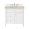 James Martin Vanities Brittany 36" Single Vanity in Bright White, w/ 3 CM Tajnar Eclos Top 655-V36-BW-3TJR - alternate 1