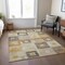 Homeroots 3' X 5' Linen Blue And Copper Geometric Washable Indoor Outdoor Area Rug 605043 - alternate 6