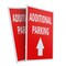 Signmission Additional Parking With Up Arrow, Plastic Signs Only 24 Inch x 36 Inch, Corrugated Plastic, 2PK CSB-2436-2PACK-AdditionalParkingWithUpAr - alternate 1