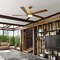 Vaxcel Wedgewood, 60 in, Satin Brass Ceiling Fan, Dark Elm Blades, LED, Remote, DC Motor F0133 - alternate 7