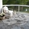 Homeroots 8' Gray And Charcoal Round Floral Washable Indoor Outdoor Area Rug 610982 - alternate 7
