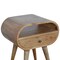 Homeroots 21" Natural Solid Wood Oval One Drawer Nightstand 651527 - alternate 12