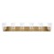 Jonathan Y Irving 40" 6-Light Seeded Glass/Iron Modern Contemporary LED Vanity Light, Brass Gold JYL7621D - alternate 11