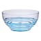 Homeroots 10" Clear and Blue Swirl Acrylic Round Salad Bowl 520892 - alternate 9