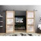Sartodoors Sturdy Double Barn Door with Frosted Glass, Lucia 2552 Oak, 13FT Rail Hangers Heavy Set, Solid Pa LUCIA2552DB-S-DUB-72 - alternate 6