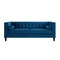 Homeroots 83" Navy Blue Velvet Wood Sofa With Toss Pillows 543953 - alternate 8