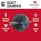 Mitchell Metal 6" Round HVAC Duct Damper, 30 Gauge Galvanized Steel Airflow Control Plate MM-9156 - alternate 5
