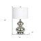 Homeroots 23" Silver Glass Gourd Table Lamp With White Drum Shade 524361 - alternate 7