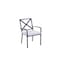Homeroots Set of Two Dark Gray Aluminum Outdoor Stacking Dining Chairs with Light Gray Cushion, 2PK 489550 - alternate 10