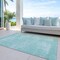 Homeroots 3' X 5' Turquoise And Teal Blue Abstract Washable Indoor Outdoor Area Rug 588798 - alternate 8