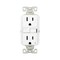 Eaton Wiring Devices Eaton-WP Tamper-Resistant GFCI Receptacle, 125 V, 15 A, NEMA: NEMA 5-15R, Back, Side Wiring, White TRGF15W - alternate 6
