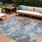 Homeroots 8' X 10' Brown And Sky Blue Abstract Washable Indoor Outdoor Area Rug 631966 - alternate 1