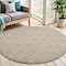 Homeroots 4' Cream And Beige Round Geometric Indoor Outdoor Area Rug 573906 - alternate 9