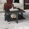 Homeroots 35" Gray Square Coffee Table With Shelf 521627 - alternate 8
