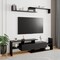 Leisuremod Surrey TV Stand with MDF Shelves and Bookcase, Ebony STS60BL - alternate 7