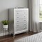 Homeroots Champagne Toned Chest With Tapered Acrylic Legs And 5 Drawers 384034 - alternate 9