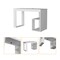 Homeroots 47" White Wood Writing Desk 553549 - alternate 1