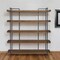 Homeroots 76" Brown and Black Metal and Wood Five Tier Bookcase 517720 - alternate 5