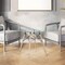 Fab Glass And Mirror Dining Table Round - Wooden Table Base with Round Glass Dining Table Top, 42Inches Flat, 1/2in DT-42WD - alternate 4
