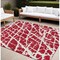 Homeroots 10' X 14' Red and White Abstract Washable Non Skid Indoor Outdoor Area Rug 559324 - alternate 1