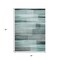Homeroots 3' X 5' Teal Blue And Ivory Striped Washable Indoor Outdoor Area Rug 630999 - alternate 6