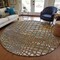 Homeroots 8' Copper Gold And Brown Round Abstract Washable Indoor Outdoor Area Rug 596814 - alternate 7