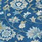 Homeroots 8' Navy Blue Ivory And Gray Round Floral Washable Indoor Outdoor Area Rug 597832 - alternate 7