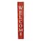 Homeroots 5in Rustic Red And White Front Porch Welcome Sign 384915 - alternate 1