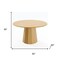 Homeroots 52" Natural Wood Pedestal Base Round Top Dining Table 721092 - alternate 4