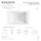 Kingston Brass 48" Acrylic Rectangular 3-Wall Alcove Tub, Right Hand Drain, Glossy White VTAP4836R22 - alternate 5