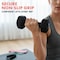 Squatz Dumbbell Weights Set with Stand, 32lbs Neoprene Coated Weights in Color Gray, Black, and Orange, Hex SQDBT30 - alternate 3