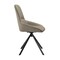 Armen Living Maverick Swivel Upholstered Dining Chair in Taupe Gray Faux Leather w Black Metal Legs - Set of 2 LCMVSITAGRYBLK - alternate 7