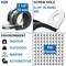 Grizzly Supply Cable Clamp, 1 1/4 in Bundle Dia., .59 in W, Rubber-Lined P-Clamp, 304 Stainless Steel, Black, 100PK GS-RPC5-1 1/4-C - alternate 10