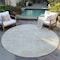 Homeroots 8' Beige Round Washable Indoor Outdoor Area Rug 598796 - alternate 6