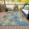 Homeroots 5' X 8' Blue And Beige Abstract Washable Indoor Outdoor Area Rug 630676 - alternate 7