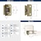 Amerock 1/2in 13mm Overlay Single Demountable Partial Wrap Golden Champagne Cabinet Hinge, 1 Pair BPR8719BBZ - alternate 3