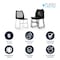 Flash Furniture Black Plastic Sled Stack Chair, PK5 5-RUT-498A-BLACK-GG - alternate 9