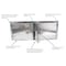 Mytee Products 24inx24inx60in Aluminum Trailer Underbody Tool Box w/ Mirror Finish Double Doors TBAL242460-PL - alternate 9