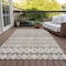 Homeroots 10' X 14' Taupe Beige And Gray Quatrefoil Washable Indoor Outdoor Area Rug 583263 - alternate 9