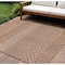 Homeroots 8' X 10' Orange And Ivory Chevron Washable Indoor Outdoor Area Rug 612289 - alternate 1