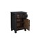 Homeroots 30" Black Solid Wood Distressed One Drawer Nightstand 521200 - alternate 13