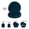Smarty Had A Party 10 Navy Flat Round Disposable Plastic Dinner Plates 120 Plates, 120PK 830-N-CASE - alternate 8