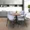 Regency Round Cain Breakroom Table W/ 4 M Stack Chairs, 30 in W, 30 in L, Noble Oak TB30RNDNO47GY - alternate 6