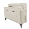 Homeroots 64in Cream and Black Italian Leather Power Reclining Loveseat 720521 - alternate 7
