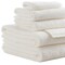 Homeroots Set of Six White Cotton Quick Dry Terry Cloth Towels, 6PK 700325 - alternate 4