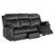 Homeroots 80" Dark Gray Fabric Reclining USB Sofa With Toss Pillow 559215 - alternate 4